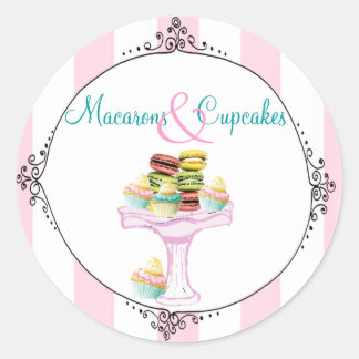 Adesivo Macarões e Cupcakes