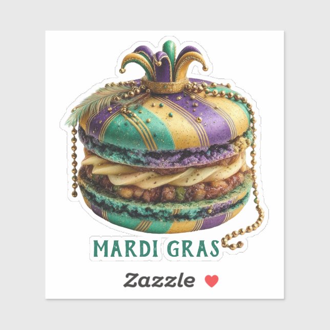 Adesivo Macaron Real Mardi Gras (Folha)