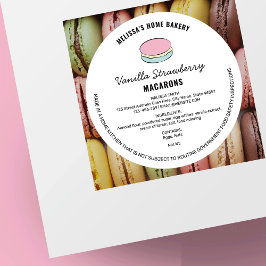 Adesivo Macarons Cottage Law Label Com Ingredientes