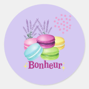 Adesivo Macarons Felicidade Bonheur