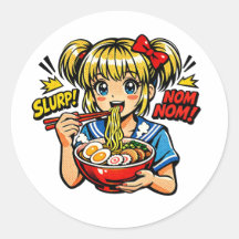 Macarrão Ramen Garota Anime Slurp Nom