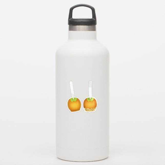 Adesivo Maçãs Caramelo (Garrafa d'água)