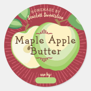 Adesivo Maçãs de maçã de tarte de enchimento de frutas