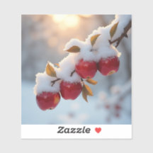 Maçãs deliciosas vermelhas na neve