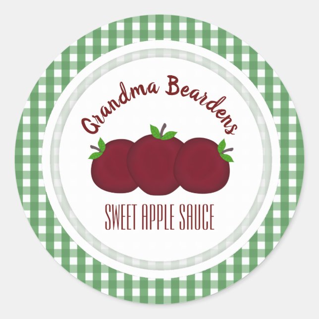 Adesivo Maçãs E Rótulos Personalizados Verificados (Frente)