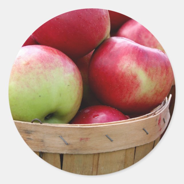 Adesivo Maçãs frescas no mercado de agricultores (Frente)