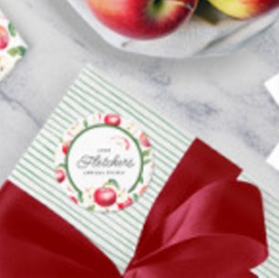 Adesivo Maçãs Vermelhas Personalizadas Botânicas