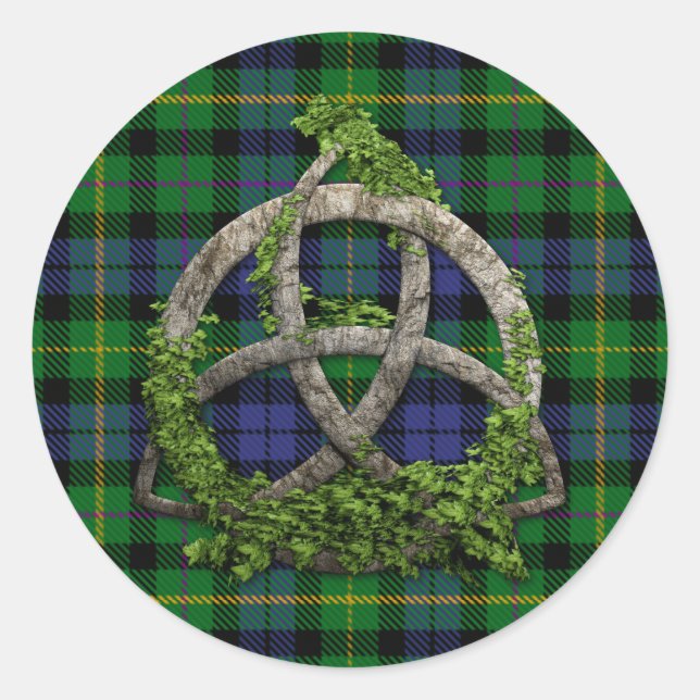 Adesivo MacBride Tartan E Celtic Trinity Knot (Frente)