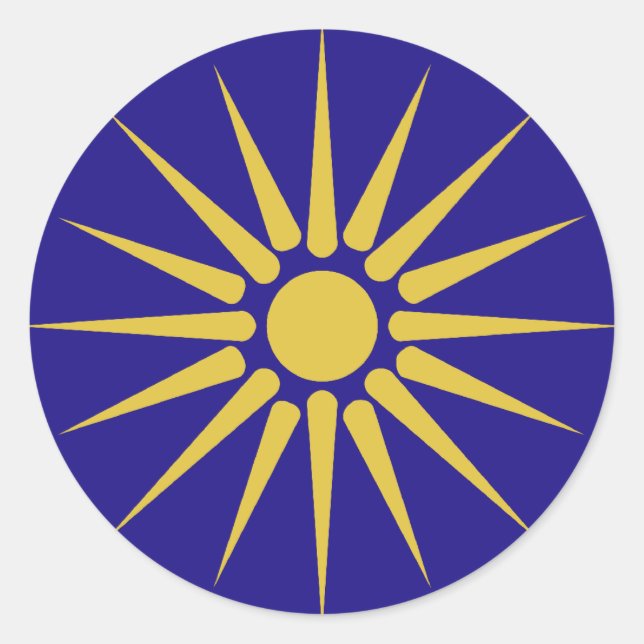 Adesivo Macedônia grega, bandeira Grécia (Frente)