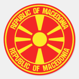 Adesivo Macedônia Round Emblem