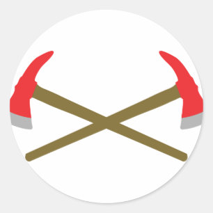 Adesivo machado cruzado do sapador-bombeiro