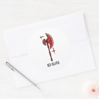 Adesivo Machado de Batalha Carmesim Red Reaver Arma de Fan