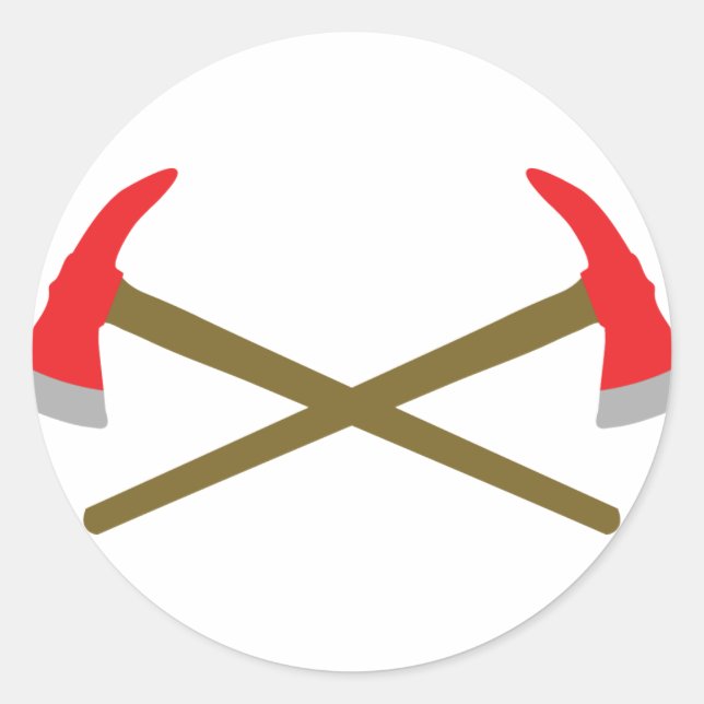 Adesivo machado de bombeiro cruzado (Frente)