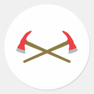 Adesivo machado de bombeiro cruzado