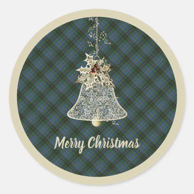 Adesivo MacInnes Caça Antigo Tartan Escocês Original (Frente)