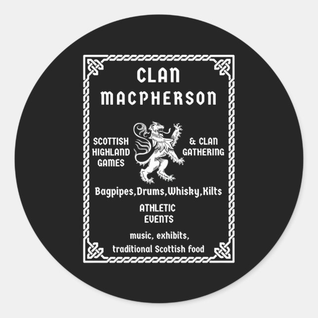Adesivo Macpherson Scottish Clan Descende (Frente)