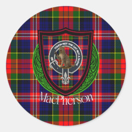 Adesivo MacPherson Scottish Clan Tartan & Crest