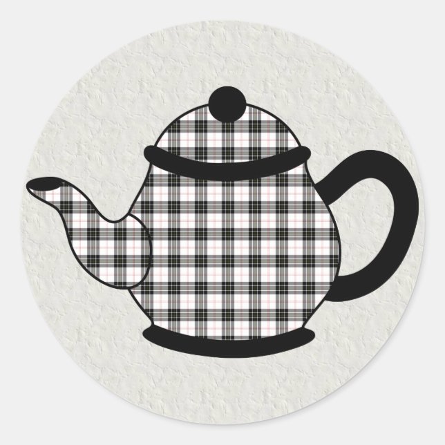 Adesivo Macpherson Tartan Xadrez Teapot (Frente)