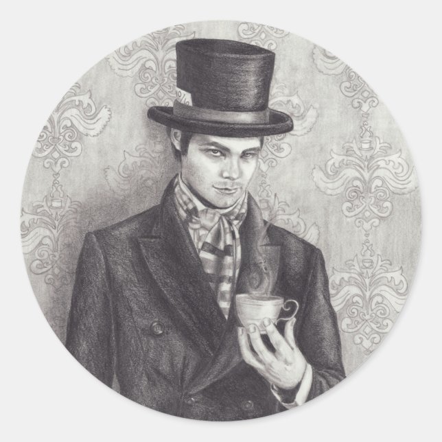 Adesivo Mad Hatter Sticker Alice no Wonderland Sticker (Frente)