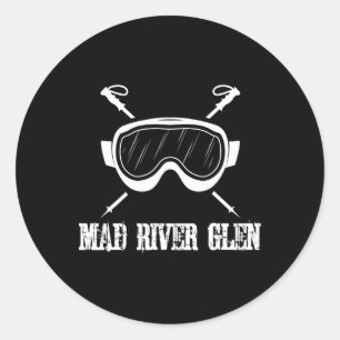 Adesivo Mad River Glen Vermont Rustic Ski Skier Gog