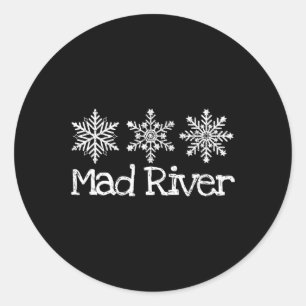Adesivo Mad River Mountain Ohio Ski Skiier Skiing Snowflak