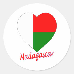 Adesivo Madagascar Flag Heart