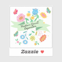 Madame Court Reporter Primavera Floral Sticker