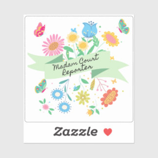 Adesivo Madame Court Reporter Primavera Floral Sticker