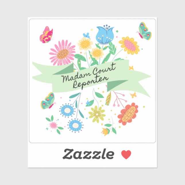 Adesivo Madame Court Reporter Primavera Floral Sticker (Folha)