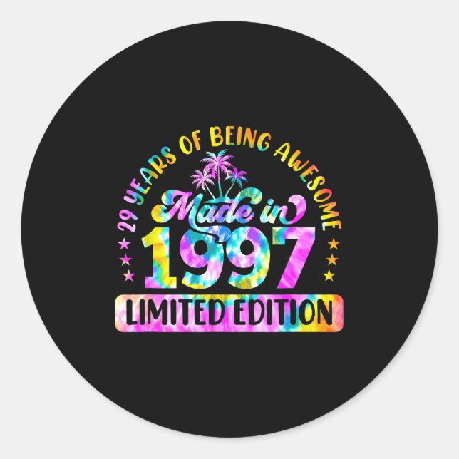Adesivo Made In 1997 Limited Edition 29 Birthday 29 Year O (Frente)