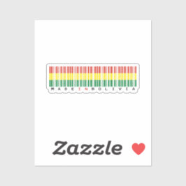 Adesivo Made in Bolivia Barcode Flag Sticker