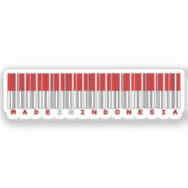 Adesivo Made in Indonesia Barcode Flag Sticker