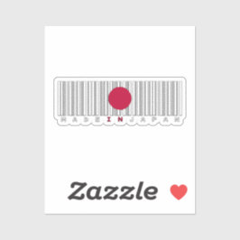 Adesivo Made in Japan Barcode Flag Sticker