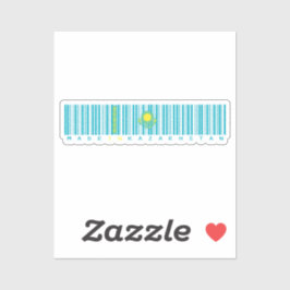 Adesivo Made in Kazakhstan Barcode Flag Sticker