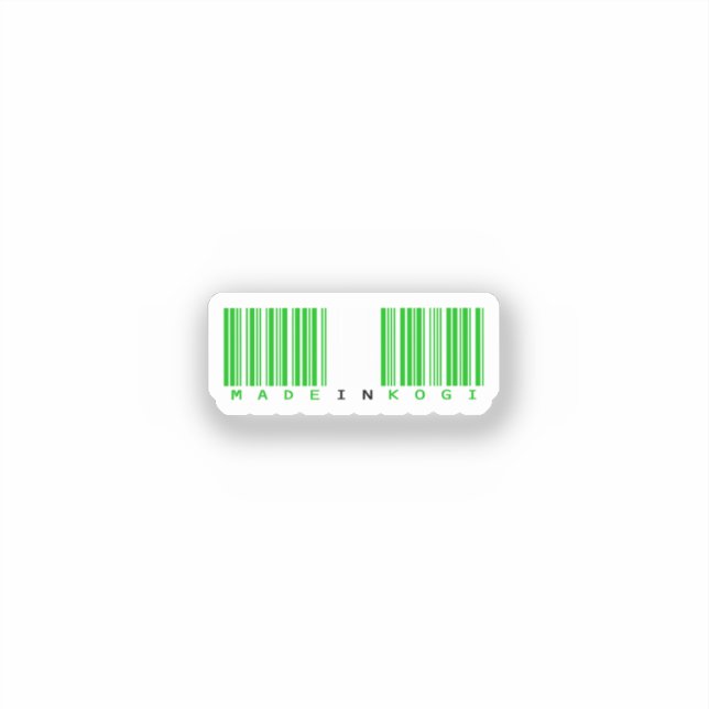 Adesivo Made in Kogi State Barcode Flag (Frente)