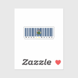 Adesivo Made in Maine Barcode Flag Sticker - Estado