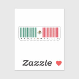 Adesivo Made in Mexico Barcode Flag