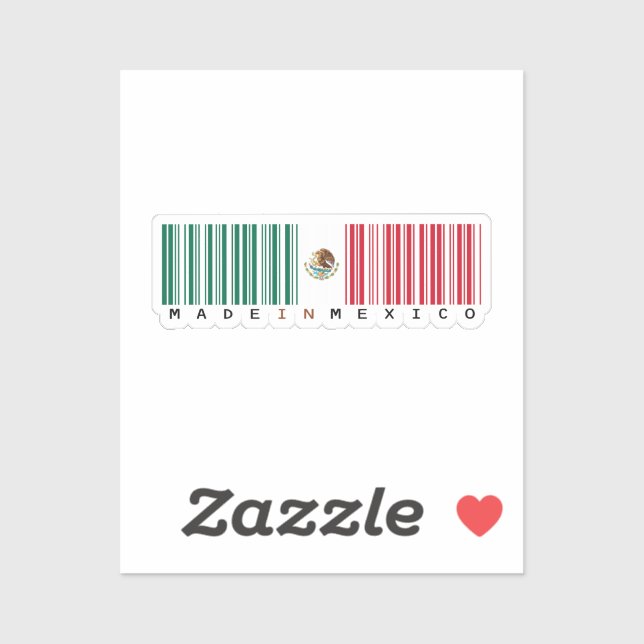 Adesivo Made in Mexico Barcode Flag (Folha)