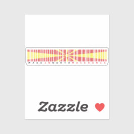 Adesivo Made in North Macedonia Barcode Flag