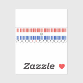 Adesivo Made in Paraguay Barcode Flag Sticker
