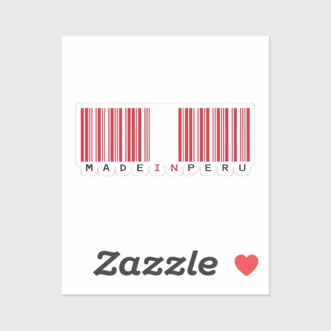 Adesivo Made in Peru Barcode Flag Sticker (Folha)