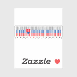 Adesivo Made in Slovakia Barcode Flag