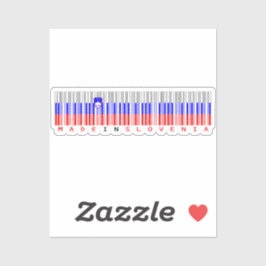 Adesivo Made in Slovenia Barcode Flag