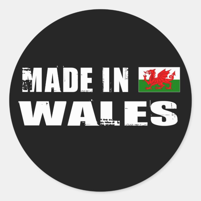 Adesivo Made in Wales (Frente)