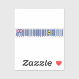 Adesivo Made in Western Australia Barcode Flag Sticker