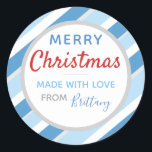 Adesivo Made With Love Christmas Sticker (20)<br><div class="desc">Vinheta de Natal Festiva para Dar Presente!</div>