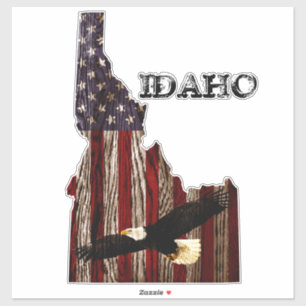 ADESIVO MADEIRA BURNT BALD EAGLE - IDAHO PATRIOT CLR