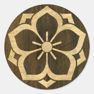 Adesivo Madeira da flor de cerejeira de Kamon do japonês