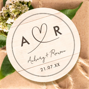 Adesivo Madeira de Boho Neutra Rústica Parece Coração de S