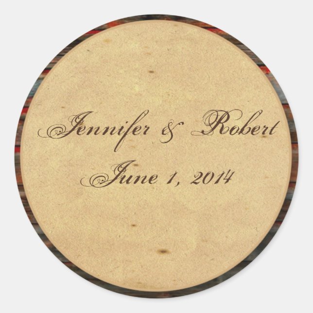 Adesivo Madeira de celeiro russo com revestimento de coraç (Frente)